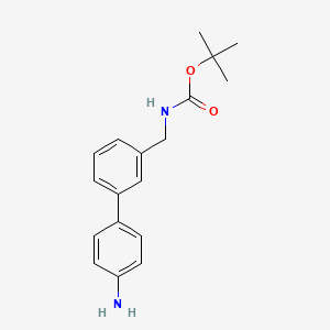 tert-butyl N-[[3-(4-aminophenyl)phenyl]methyl]carbamate