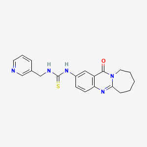 1-(12-oxo-7,8,9,10-tetrahydro-6H-azepino[2,1-b]quinazolin-2-yl)-3-(3-pyridinylmethyl)thiourea