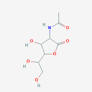 molecular formula C8H13NO6 B12282870 N-[5-(1,2-dihydroxyethyl)-4-hydroxy-2-oxooxolan-3-yl]acetamide CAS No. 5469-77-2