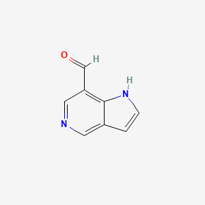 molecular formula C8H6N2O B12282905 1H-pyrrolo[3,2-c]pyridine-7-carbaldehyde 