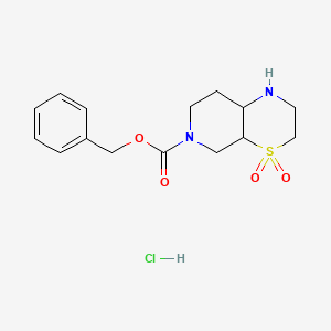 Benzyl octahydro-6H-pyrido[3,4-b][1,4]thiazine-6-carboxylate 4,4-dioxide hydrochloride