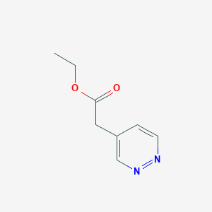 molecular formula C8H10N2O2 B12282962 Ethyl 2-(pyridazin-4-YL)acetate 