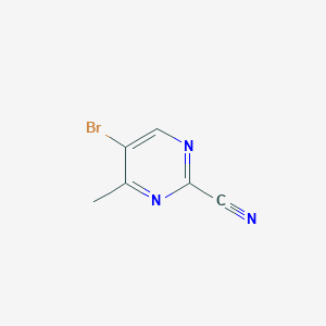 molecular formula C6H4BrN3 B12282970 5-Bromo-4-methylpyrimidine-2-carbonitrile CAS No. 114969-80-1