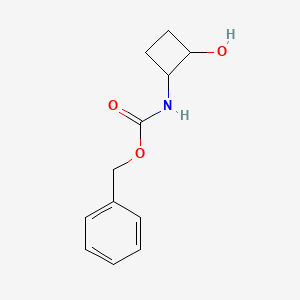 molecular formula C12H15NO3 B12282975 trans-(2-Hydroxy-cyclobutyl)-carbamic acid benzyl ester 