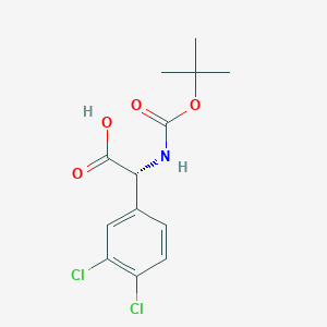 molecular formula C13H15Cl2NO4 B12282979 (R)-2-((tert-Butoxycarbonyl)amino)-2-(3,4-dichlorophenyl)acetic acid 