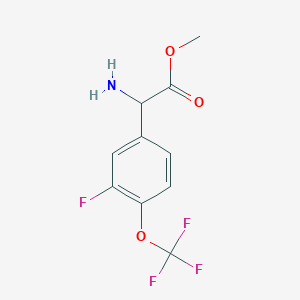 (S)-methyl 2-amino-2-(3-fluoro-4-(trifluoromethoxy)phenyl)acetate