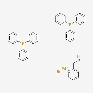 molecular formula C43H37BrOP2Pd B12283062 2-[Bis(triphenylphosphine)palladium(II)bromide]benzyl alcohol CAS No. 849417-41-0