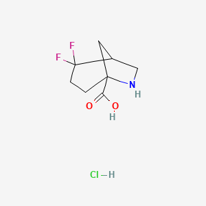 2,2-Difluoro-6-azabicyclo[3.2.1]octane-5-carboxylic acid hydrochloride