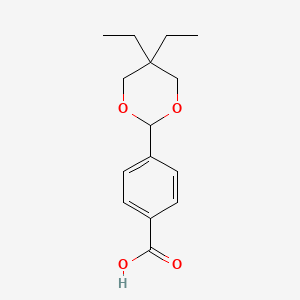 molecular formula C15H20O4 B12283094 4-(5,5-Diethyl-1,3-dioxan-2-yl)benzoic acid 