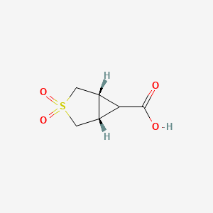 molecular formula C6H8O4S B12283116 Exo-3,3-dioxo-3-thiabicyclo[3.1.0]hexane-6-carboxylic acid 