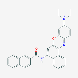 Benzo[a]phenoxazin-7-ium, 9-(diethylamino)-5-[(2-naphthalenylcarbonyl)amino]-