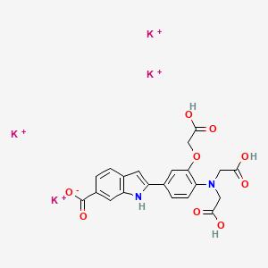 tetrapotassium;2-[4-[bis(carboxymethyl)amino]-3-(carboxymethoxy)phenyl]-1H-indole-6-carboxylate