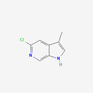 molecular formula C8H7ClN2 B12283171 5-chloro-3-methyl-1H-pyrrolo[2,3-c]pyridine 