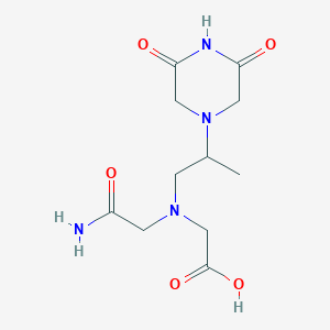 molecular formula C11H18N4O5 B12283180 N-[2-(3,5-Dioxopiperazino)propyl]-N-(2-amino-2-oxoethyl)glycine 