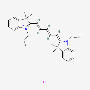 (2E)-2-[(2E,4E)-5-(3,3-dimethyl-1-propylindol-1-ium-2-yl)penta-2,4-dienylidene]-3,3-dimethyl-1-propylindole;iodide