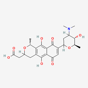 molecular formula C24H29NO9 B1228322 美德罗丁 B CAS No. 97343-12-9