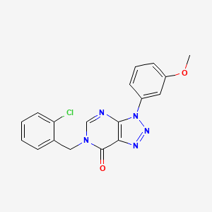 molecular formula C18H14ClN5O2 B1228323 6-[(2-氯苯基)甲基]-3-(3-甲氧基苯基)-7-三唑并[4,5-d]嘧啶酮 