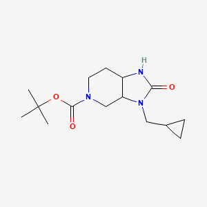 molecular formula C15H25N3O3 B12283238 (3aR,7aS)-5-Boc-3-(cyclopropylmethyl)hexahydro-1H-imidazo[4,5-c]pyridin-2(3H)-one 