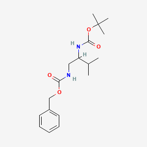 molecular formula C18H28N2O4 B12283246 (S)-1-Cbz-amino-2-boc-amino-isopentane 