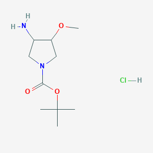 cis-3-Amino-4-methoxy-pyrrolidine-1-carboxylic acid tert-butyl ester hydrochloride