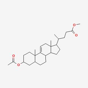 molecular formula C27H42O4 B12283309 Methyl3alpha-acetoxy-5beta-chol-9(11)-en-24-oate 