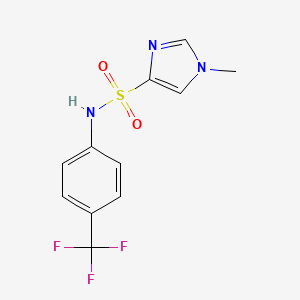 molecular formula C11H10F3N3O2S B1228332 1-甲基-N-[4-(三氟甲基)苯基]-4-咪唑磺酰胺 