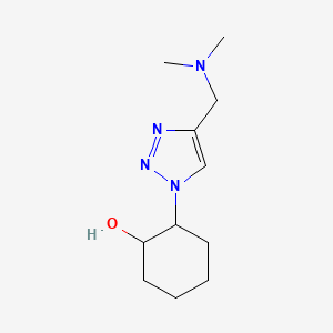 molecular formula C11H20N4O B12283340 2-{4-[(Dimethylamino)methyl]-1,2,3-triazol-1-yl}cyclohexan-1-ol 