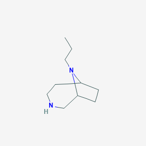 molecular formula C10H20N2 B12283349 9-Propyl-3,9-diazabicyclo[4.2.1]nonane 