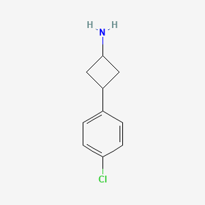 molecular formula C10H12ClN B12283364 (1R,3r)-3-(4-chlorophenyl)cyclobutan-1-amine 