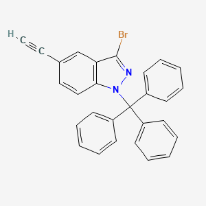 molecular formula C28H19BrN2 B12283376 3-Bromo-5-ethynyl-1-trityl-1H-indazole 