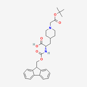 4-Piperidinepropanoic acid, 1-[2-(1,1-dimethylethoxy)-2-oxoethyl]-alpha-[[(9H-fluoren-9-ylmethoxy)carbonyl]amino]-, (alphaS)-