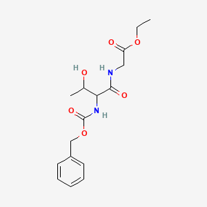 Ethyl 2-[[3-hydroxy-2-(phenylmethoxycarbonylamino)butanoyl]amino]acetate