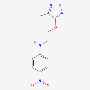 molecular formula C11H12N4O4 B1228344 N-[2-[(4-methyl-1,2,5-oxadiazol-3-yl)oxy]ethyl]-4-nitroaniline 