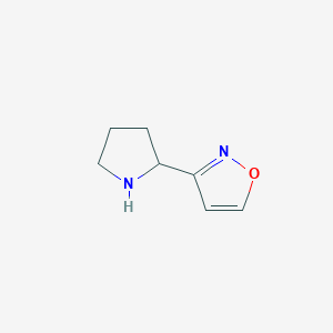 molecular formula C7H10N2O B12283446 3-(Pyrrolidin-2-yl)isoxazole 