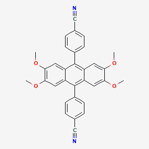 molecular formula C32H24N2O4 B12283463 4,4'-(2,3,6,7-Tetramethoxyanthracene-9,10-diyl)dibenzonitrile 