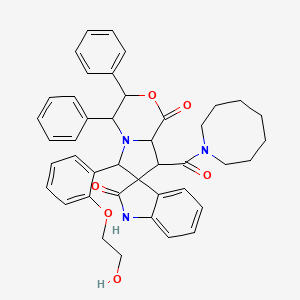 8'-[1-azocanyl(oxo)methyl]-6'-[2-(2-hydroxyethoxy)phenyl]-3',4'-diphenylspiro[1H-indole-3,7'-4,6,8,8a-tetrahydro-3H-pyrrolo[2,1-c][1,4]oxazine]-1',2-dione