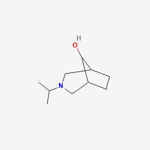 molecular formula C10H19NO B12283493 3-(Propan-2-yl)-3-azabicyclo[3.2.1]octan-8-ol 