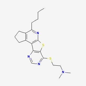 [2-(4-Butyl-2,3-dihydro-1H-6-thia-5,8,10-triaza-cyclopenta[c]fluoren-7-ylsulfanyl)-ethyl]-dimethyl-amine