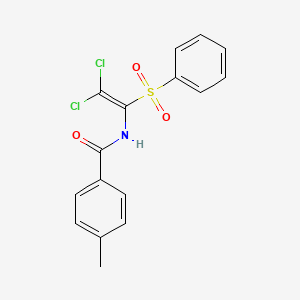 N-[1-(benzenesulfonyl)-2,2-dichloroethenyl]-4-methylbenzamide