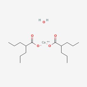 calcium;2-propylpentanoate;hydrate