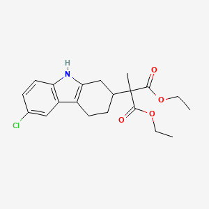 molecular formula C20H24ClNO4 B12283538 Diethyl (6-chloro-2,3,4,9-tetrahydro-1H-carbazol-2-yl)methylmalonate CAS No. 71208-54-3