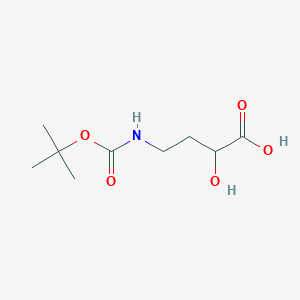 molecular formula C9H17NO5 B12283560 4-tert-Butoxycarbonylamino-2-hydroxy-butyric acid 