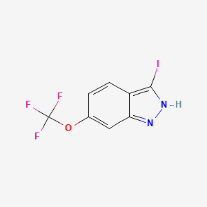 molecular formula C8H4F3IN2O B12283565 3-Iodo-6-(trifluoromethoxy)-1H-indazole 