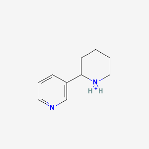 molecular formula C10H15N2+ B1228357 3-哌啶-1-鎓-2-基吡啶 