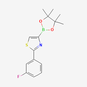 2-(3-Fluorophenyl)-4-(4,4,5,5-tetramethyl-1,3,2-dioxaborolan-2-yl)thiazole