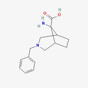 molecular formula C15H20N2O2 B12283624 8-Amino-3-benzyl-3-azabicyclo[3.2.1]octane-8-carboxylic acid CAS No. 1251923-24-6