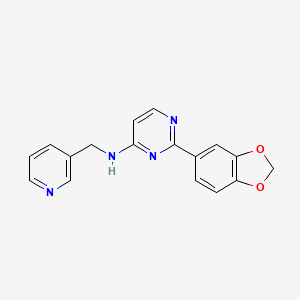 2-(1,3-benzodioxol-5-yl)-N-(3-pyridinylmethyl)-4-pyrimidinamine