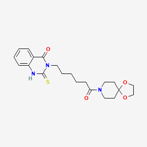 3-[6-(1,4-dioxa-8-azaspiro[4.5]decan-8-yl)-6-oxohexyl]-2-sulfanylidene-1H-quinazolin-4-one
