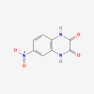 molecular formula C8H5N3O4 B1228374 1,4-二氢-6-硝基喹喔啉-2,3-二酮 CAS No. 2379-56-8
