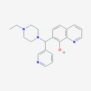 molecular formula C21H24N4O B1228375 7-[(4-乙基-1-哌嗪基)-(3-吡啶基)甲基]-8-喹啉醇 